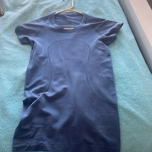 Blue lululemon short sleeve size 4